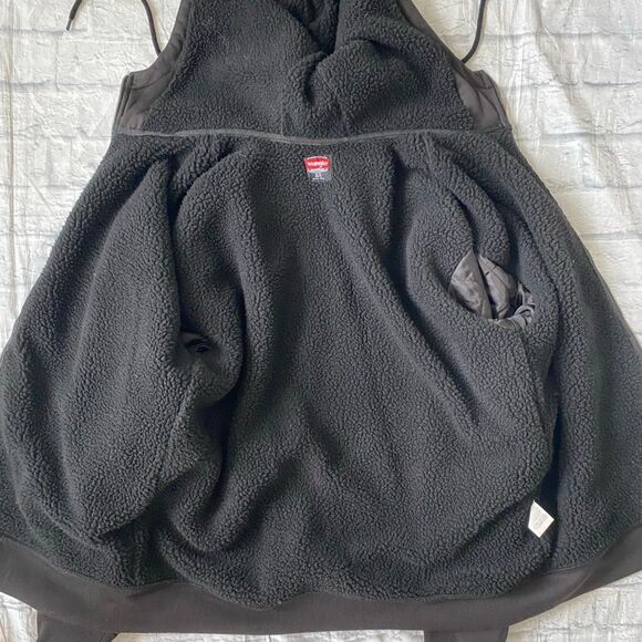 Wrangler workwear men XL full zip winter hooded coat w/sherpa lining black - Picture 7 of 14